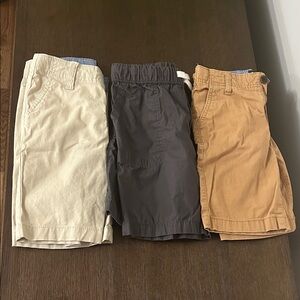 Kids Casual Shorts Set - Cream, Gray, Tan